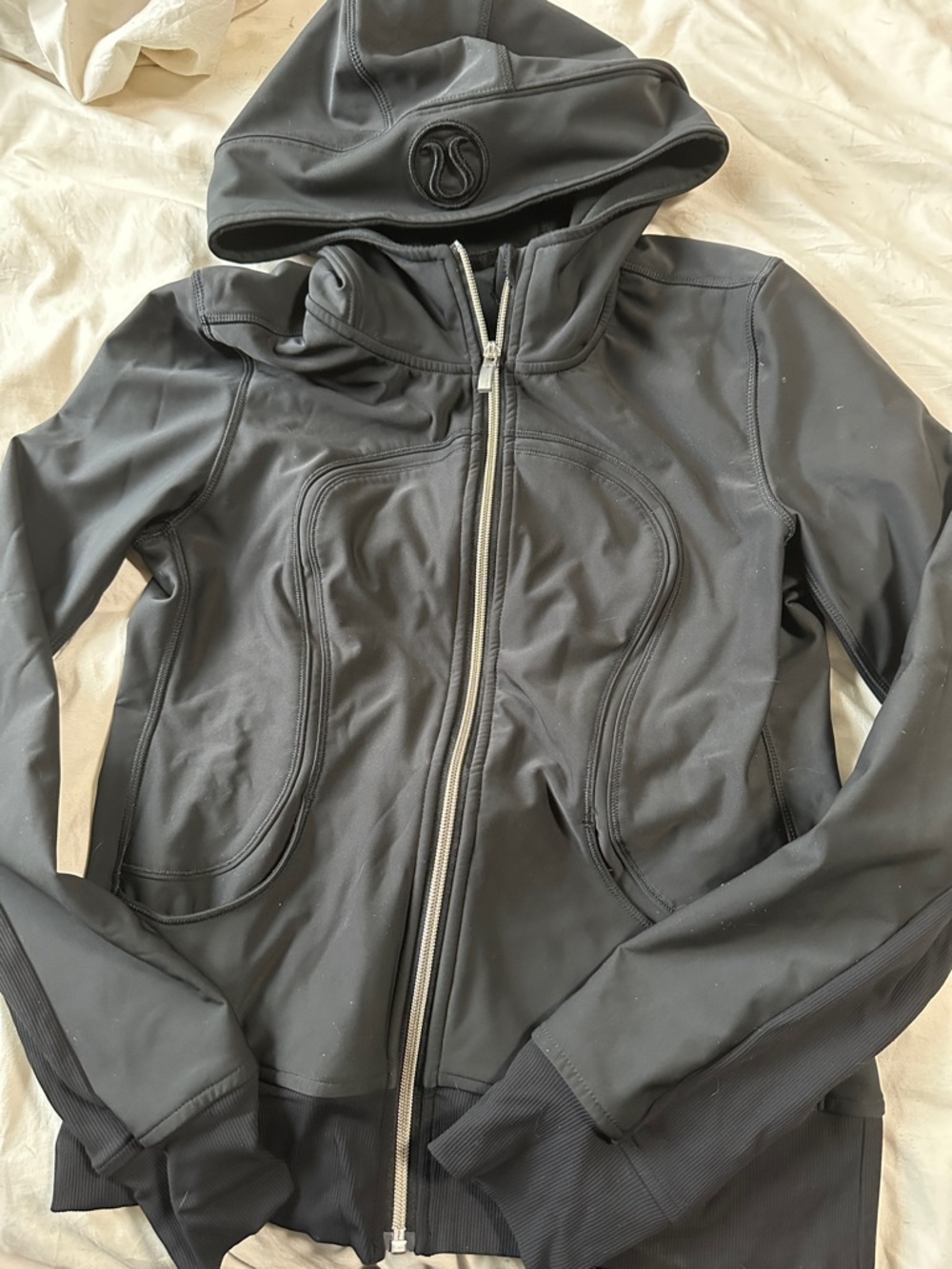 lululemon athletica Black Hooded Full-Zip Jacket